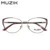 ML6079 Favorable price professional made cat eye glasses fashion top grade metal optical eyewear frames