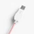 Import mobile accessories new design voice control LED illuminated rainbow light 2.4A Type-C 8pin Micro fast USB cable data Sync from China
