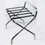 Modern Antique Style Hotel Room Wood Metal Folding Luggage Rack Stainless Steel