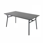 Modern counter space saving foldable extending rectangle dining table with two 50cm extension board metal legs