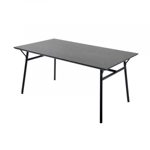 Modern counter space saving foldable extending rectangle dining table with two 50cm extension board metal legs