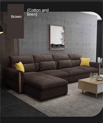 Buy Modern Living Room Fabric Sofa Combination Villa Corner Nordic Sofa ...