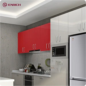 Modern type style MDF high quality acrylic door panel home kitchen cabinet