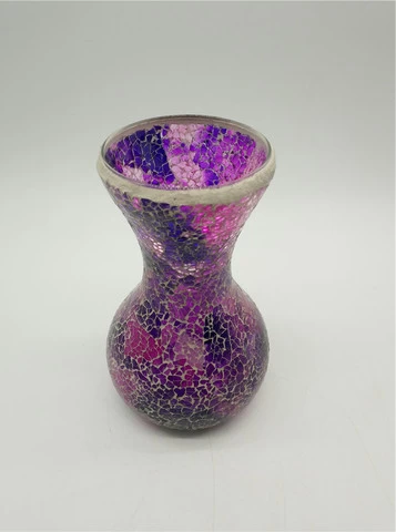 Mosaic mirror cylinder handmade glass vase decorative glass centerpieces