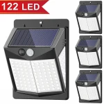 Motion Sensor 122 led outdoor IP65 waterproof solar wall lamp garden street lighting