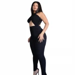 mt103-9078  with bandage contrast colour vest capri yoga wear summer clothes set women  2 piece pencil pants casual regular