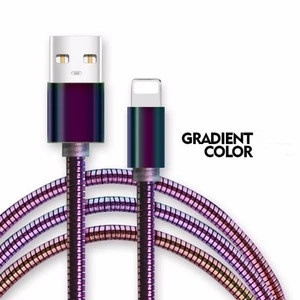 Multi Color Stainless Steel Flexible Data Sync and Charging Cords
