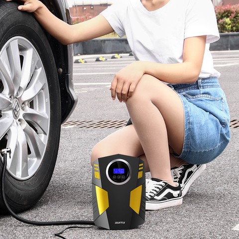 Multi-functional Car Air Pump Portable Air Compressor Digital Car Tire Inflator