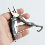 Multifunctional Pliers Tool with Knife File Cross Screwdriver Bottle Opener Carabiner EDC Keyring Tool Folding Pliers