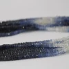 Natural AAA Blue Sapphire Precious Faceted Rondelle Stone Beads Wholesale