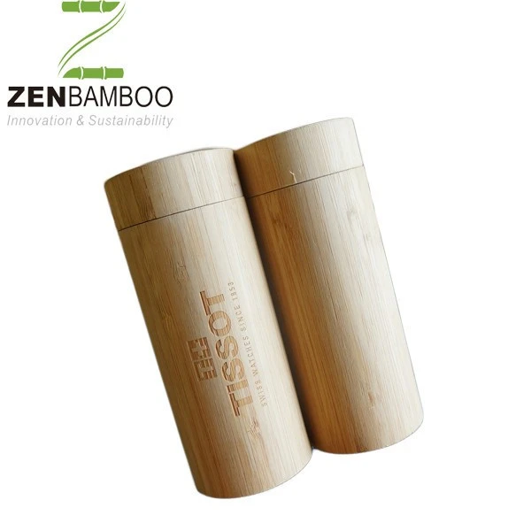 Natural Bamboo Jars for Storage Organic Bamboo Canister Multifunctional Tin Boxes Custom Logo Used for Bottle Shell Craft Gifts