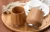 Import Natural bamboo material whiskey cup with a stainless steel base wine cup bamboo drinkware from China