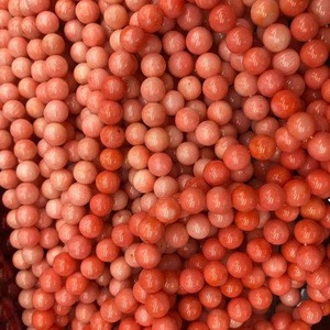 Natural stone 7.5mm A pink coral strand loose beads  stones for  jewelry DIY design making wholesale