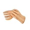Natural wooden salad hands shaped with Lacquer or Oil bamboo salad tools