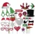 Import New 27pcs Christmas Santa Hat Party Masks Photo Booth Props Mustache On A Stick from China
