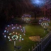 New Arrival LED Solar Star Firework Light Copper Wire Pin Light for Christmas Wedding Garden Pathway Decoration