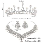 New bride hair accessories pearl corona set for wedding