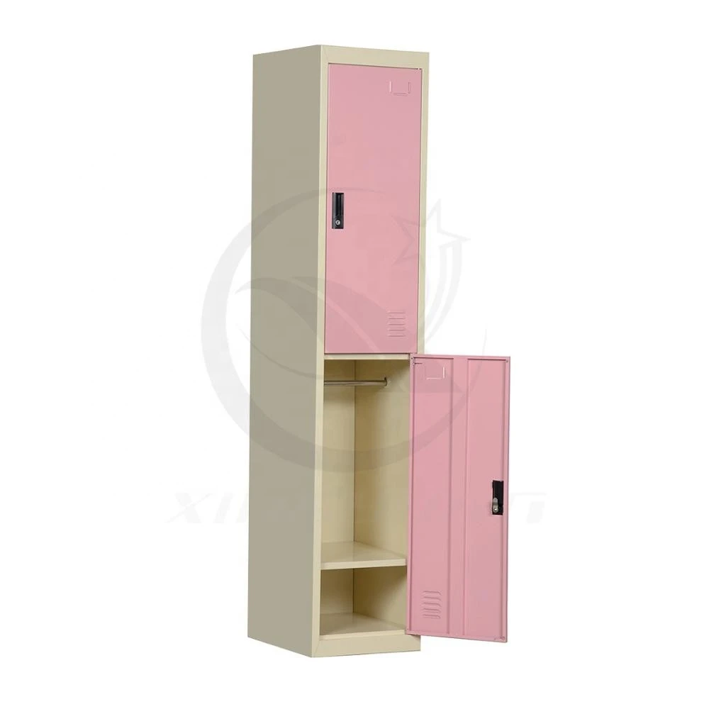 New design bedside locker metal 2 door clothes storage wardrobe locker