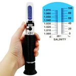 New Design hand held Salinity Refractometer 0-10% Aquarium Salt Water Salinity tester Hydrometer with ATC  20% off