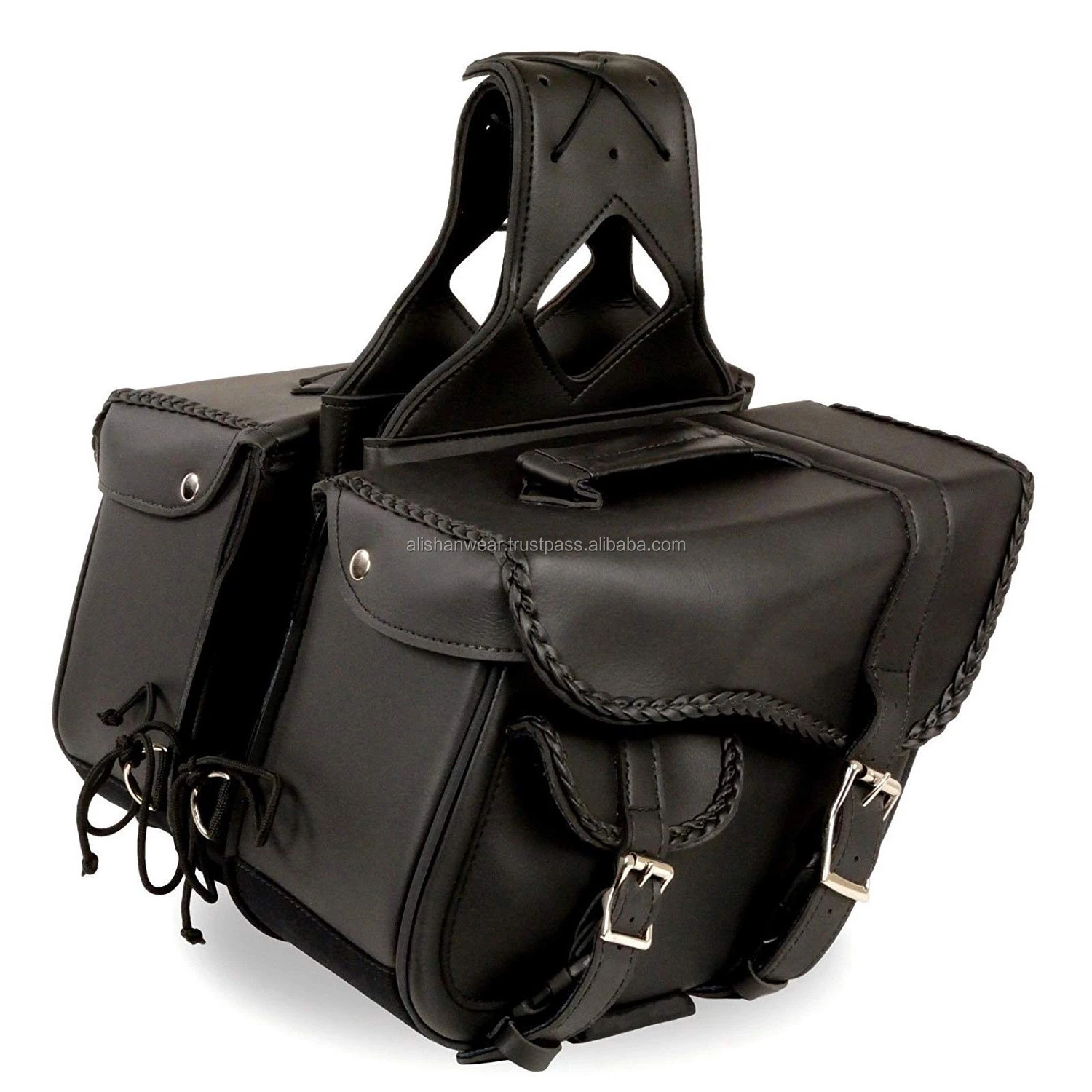 New Design Motorcycle Bags Fashion Bicycle Hard PU Leather Saddle Bags Waterproof Side Bag