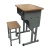 Import New design school furniture plywood with melamine fireproof board covered desk and chair from China