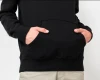 New Design Solid Color  Custom Men&#39;s Black Zip Pullover sweatshirt hoodies
