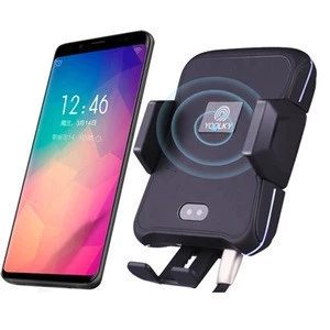 New Design Universal QI Wireless Car Charger Mobile Phone Holder Fast Charging Car Wireless Charger