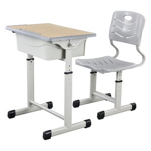 New design wholesale cheap school Adjustable furniture school desk and chair for students study