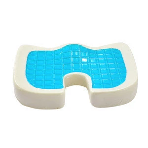 New designed cool comfortable memory foam gel seat cushion for sale gel seat cushion with washable cover