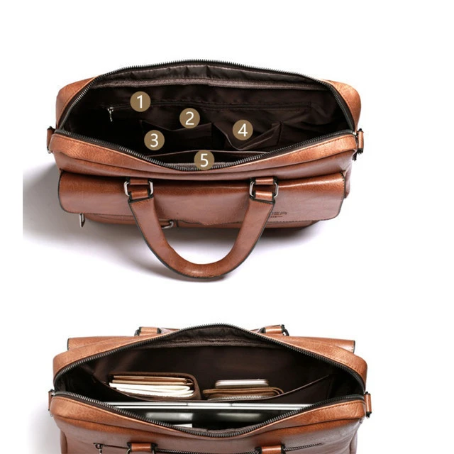 New High Quality  Men Fashion Handbag Business Briefcase Commercia Document Laptop Case Design Male Attache Portfolio Bag