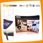 New product expo exhibition aluminum curved tension fabric portable backdrop display stand