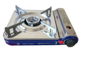 New Solid Stainless Steel Camping Cooktop Single Burner Portable Gas Stove