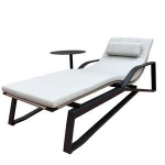 New Style Customized Waterproof Aluminum Frame Sun Lounge with Table