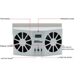 New Two fans Solar Power Car Auto cool cooler fan