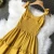 Import New Women elegant ladies elastic waist Dresses Pure color tie straps bow Mid-length skirt with suspenders and waist is slimmer from China