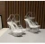 Import New Womens PVC Transparent Sandals Shiny High Heels Peep Toe Shoes Summer Dance Parties Features Height Increasing PU Insole from China