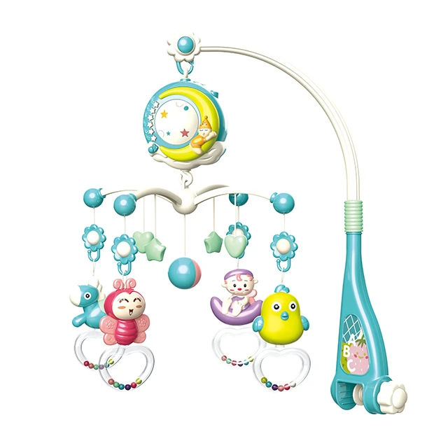 Newborn Baby Ring Bed Bell Remote Control Rotating Music Projection Baby Bell 0-1 Years Of Age To Soothe The Bedside Bell Toys