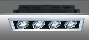 Non Glare rectangular recessed grille lamps with eagle eye halogen lamp 140w 200w