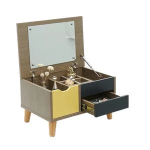 Nordic style multi-function portable mini flip dresser table