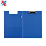 OEM A5 size Custom logo leather folding mini writing plastic menu clipboard with storage clip board
