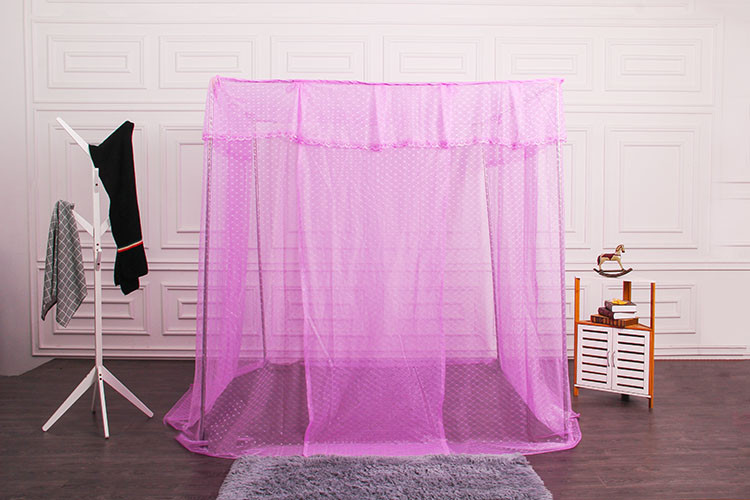 OEM custom plus eyebrow three-door adult double bed foldable mosquito net