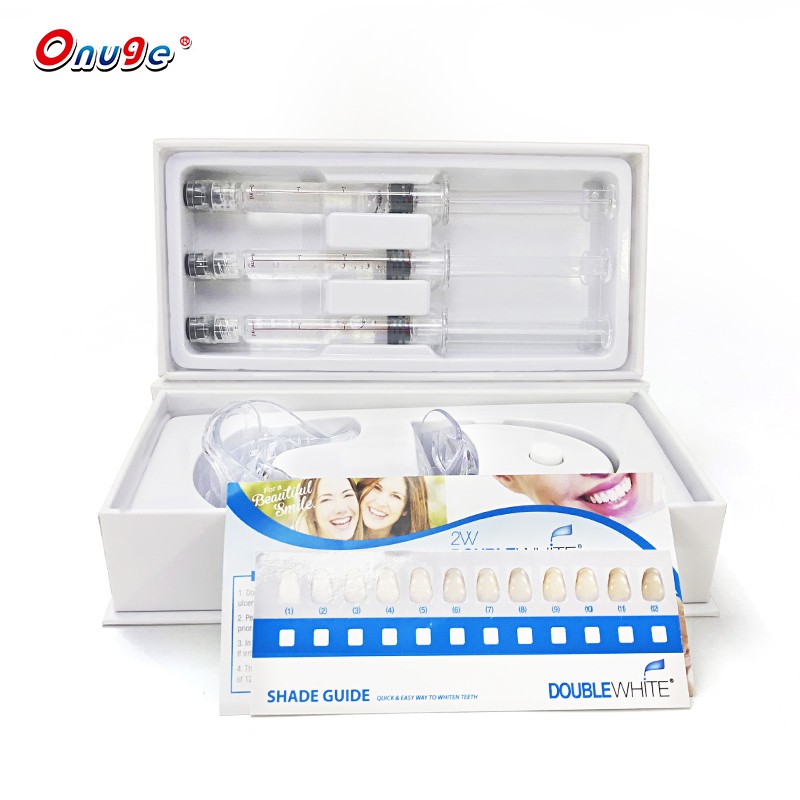 oem package teeth whitening gel home kit with 5 leds peroxide teeth whitening kit