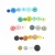 Import OEM wood garland necklace beautiful colored water painted farmhouse wood beads from China