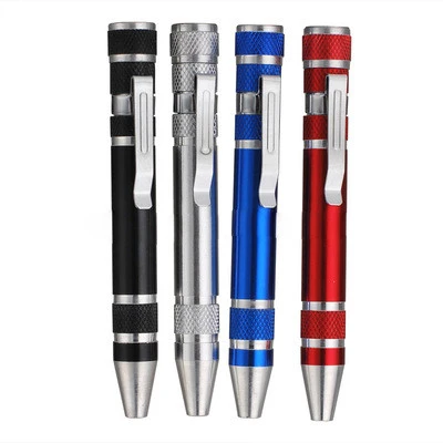 Oempromo 6 in 1 multi-functional Pen Shape Pocket Screwdriver Set