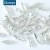 Oleeya factory 4x15mm Navette shapes glass sew on rhinestones with silver claw for garment Accessories