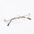 Import Optical Glasses Classic Round Semi-rimless Transparent Lens Metal Optical Glasses from China