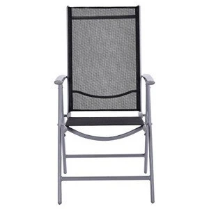 outdoor 7 position lightweight Aluminium folding garden chairs with arms