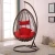 Import Outdoor Rattan Wicker Single Seat Hanging Egg Swing Chair Cradle Chair with Cushion Metal Pedestal from China