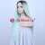 Import Overnight Delivery Synthetic Hair Long Straight Two Tone Ombre Light Green Machine Made Full Wig 100% Modacrylic Fiber from China