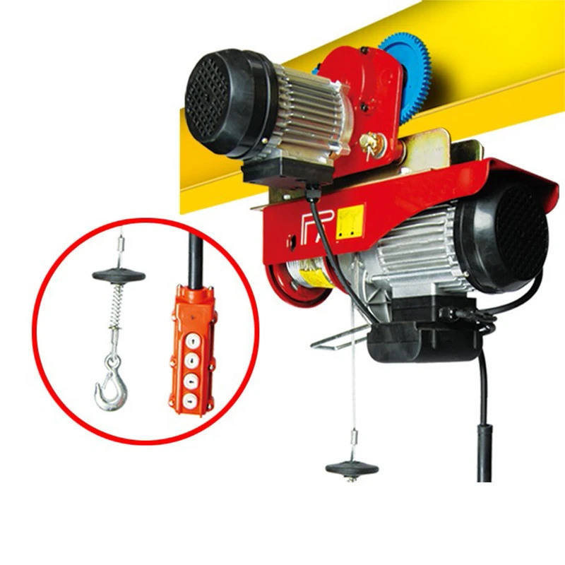 Pa 1000kg mini electric wire hoist with trolley
